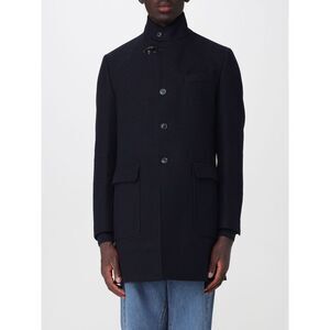 Fay Men Fay Wool Short Coat With High Collar And Iconic Metal Hook
